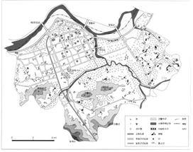 1974년 강남의 토지를 이용한 지도로 도로 개발을 전체적으로 보여주고 있다.