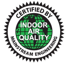 CERTIFIED BY MAINSTREAM ENGINEERING INDOOR AIR QUALITY 마크