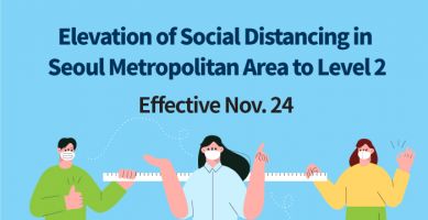 Background image of Elevation of Social Distancing to Level 2 for the Seoul Metropolitan Area